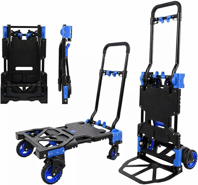 Rubik 2-in-1 Convertible Hand Truck Foldable Aluminum Dolly Cart RB-FW90TP