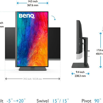 BenQ PD2706U 27" 4K UHD USB-C 60Hz Designer Monitor 3840x2160 Pantone Skintone Validated, Calman Verified, CAD/CAM & Animation
