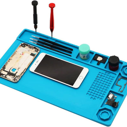 TE-503 Soldering Mat 38x21cm - Silicone Heat Resistant Work Station Desk Pad