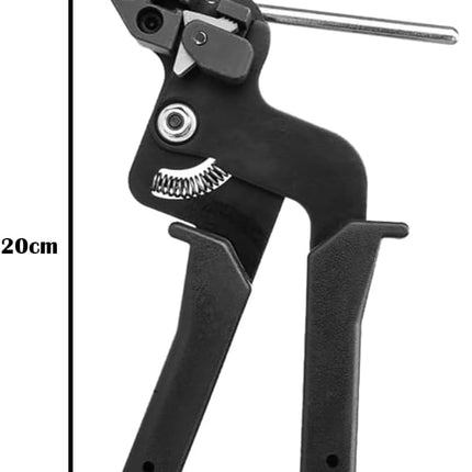 Stainless Steel Cable Tie Tensioning & Cutting Tool for 12mm Width & 0.3mm Thick Self-Locking Zip Ties