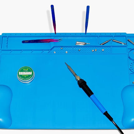 TE-604 Soldering Repair Mat 45x30cm - Silicone Heat Resistant Work Station Desk Pad