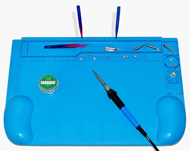 TE-604 Soldering Repair Mat 45x30cm - Silicone Heat Resistant Work Station Desk Pad