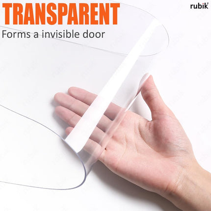 Transparent PVC Strip Curtains, For Doorways, Air Blockers, Readymade (3.28 x 9.84 ft)