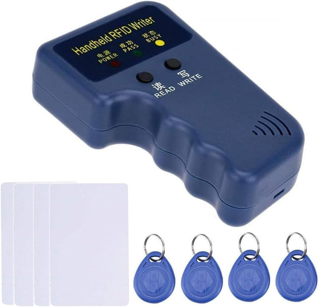 Rubik RFID ID-125Khz Access Card Copier Duplicator, Handheld Reader Writer with 4 Writable Cards and 4 Writable Tags