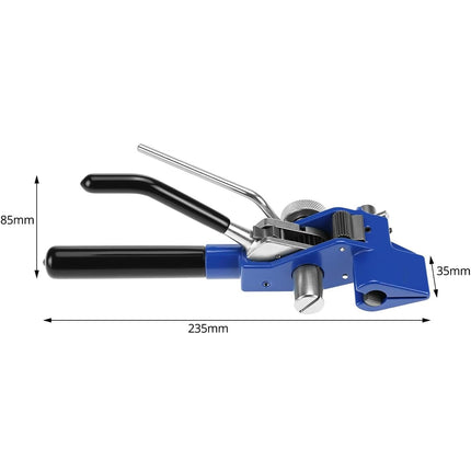 Stainless Steel Banding Metal Strapping Tool, Heavy Duty Strapping Tensioner & Cutter for 8-25mm Steel Straps (Black/Silver)