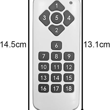 433MHz 18-Key Wireless RF LED Remote Control Universal RGB Lighting &amp; Access Control Transmitter