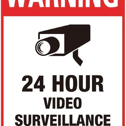 Self Adhesive CCTV Camera Sticker Warning Signs (5pcs, Size 15.7x10.3cm)