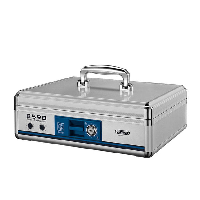 Glosen Cash Box with Key Lock, Portable Cash Register Model B598
