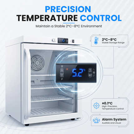 Medical Refrigerator 29L - Vaccine & Pharmaceutical Fridge Digital Control / Alarm / Thermometer, JGA-BC29