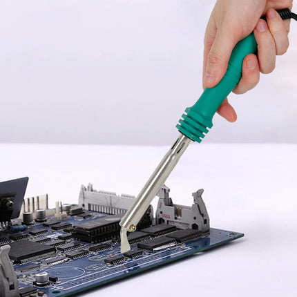 100W Electric Soldering Iron with Iron Clad and Bent Chisel Copper Tip