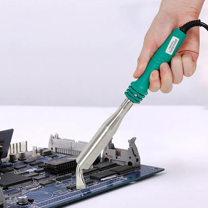 150W Electric Soldering Iron with Iron Clad and Bent Chisel Copper Tip