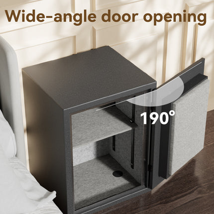 Deli T602 Fireproof Safe, Digital Security Safe Box for Home & Office, Heavy-Duty 1-Hour Fireproof Steel Safe 68kg (80x45x40cm) Dark Grey