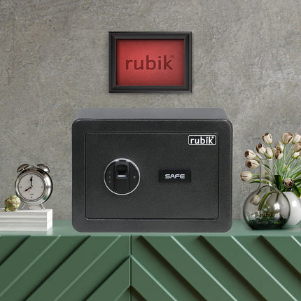 Rubik Medium Fingerprint Safe Box with Keys, RB-25YFP (25x35x25cm)