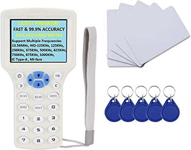 Rubik Advanced RFID Writer Copier for 125Khz IC-Type-A 13.56MHz HID-125KHz IC/ID/HID/UID RFID 10 Frequency Duplicator