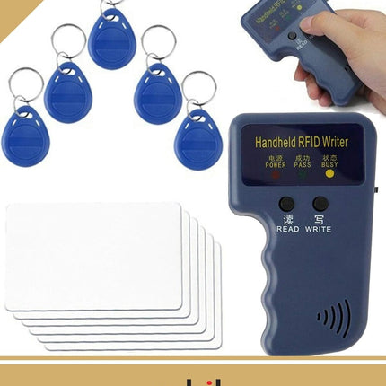 Rubik Professional Handheld RFID 125KHz ID Card Copier Reader Writer with 5 Writable Tags 5 Writable Cards