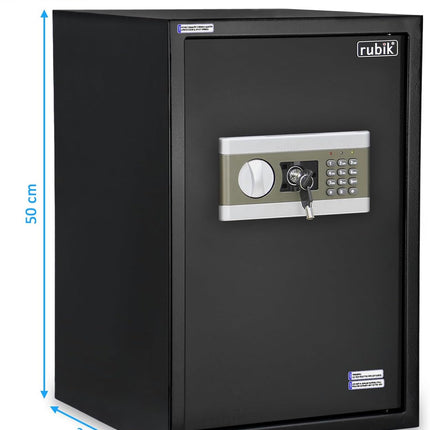 Rubik Large Digital Safe Box with Keys, RB50EP (50x35x30cm)