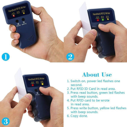 Rubik RFID 125KHz ID Card Copier Reader Writer Duplicator with Writable 5 Cards & 1 Tag