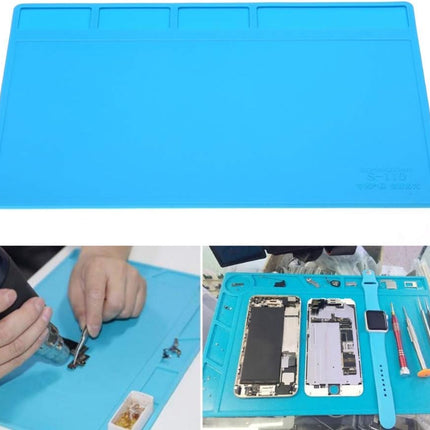 S-110 Mini Silicone Soldering Work Mat – Heat Resistant Repair Station Desk Pad