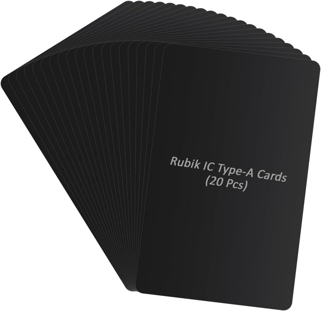 Rubik IC Type-A RFID Key Cards for RFID Copier/Reader/Writer/Duplicator (Black, 30 Cards)