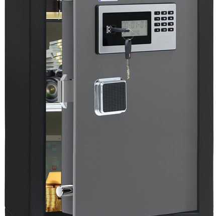 Rubik Digital Safe Box, Premium Build, Dual Security Locker 48kg (80x48x40cm) RBGX-73XTD Black/Grey