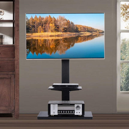 Universal Floor TV Stand Mount with Shelves for 32-65 Inch TVs (U-600A-XK)