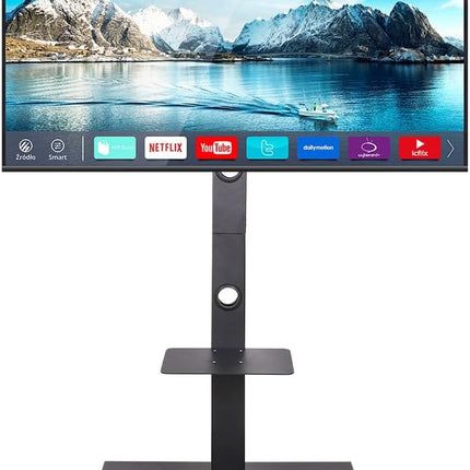 TV Stand Trolley for 32 to 65 Inch TVs Mobile Floor TV Stand with Wheels and Media Shelf (U-690-LZ)