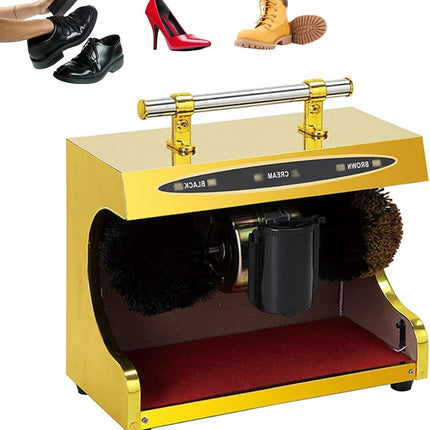 Automatic Shoe Polishing Machine with Cream Dispenser (Gold)