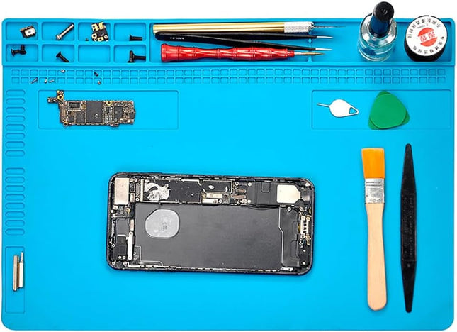 TE-610 Soldering Mat 35x25cm - Silicone Heat Resistant Work Station Desk Pad