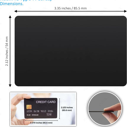 Rubik IC Type-A RFID Key Cards for RFID Copier/Reader/Writer/Duplicator (Black, 50 Cards)