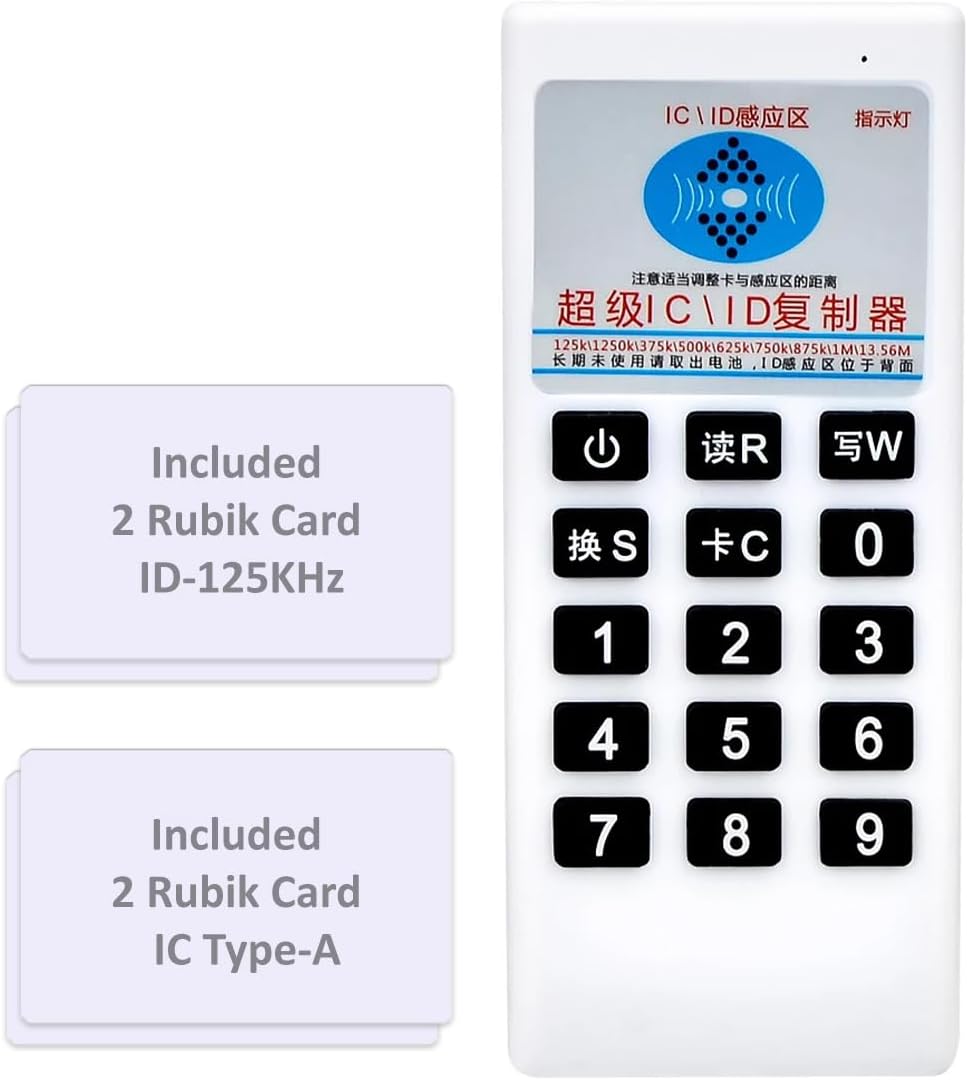 Rubik RFID ID 125Khz & IC 13.56MHZ Card Copier Reader Writer with 2 IC ...