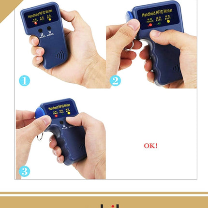 Rubik Professional Handheld RFID 125KHz ID Card Copier Reader Writer with 5 Writable Tags 5 Writable Cards