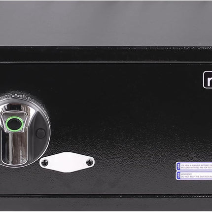 Rubik Wide Biometric Safe Box, Fingerprint & Key Lock RBFPB20 (20x42x37cm) Black