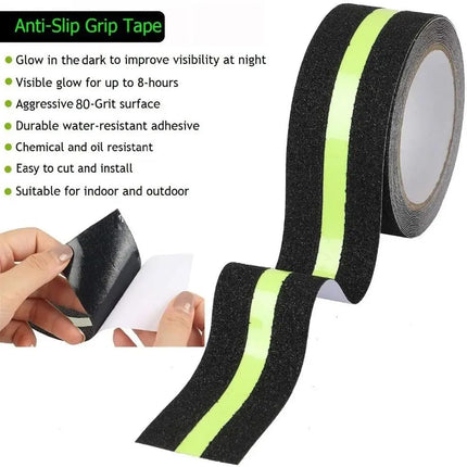 Anti Slip Grip Tape Glow in the Dark – 50mm x 5m Non-Slip Luminous Safety Tape