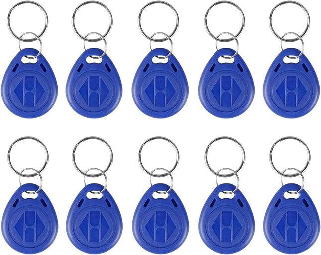 Rubik 10pcs Blank ID-125Khz Keyring Tags for RFID Copier/Reader/Writer/Duplicator (ID-125KHz 10 Keyring Tags)