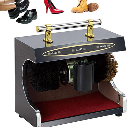 Automatic Shoe Polishing Machine with Cream Dispenser (Black)