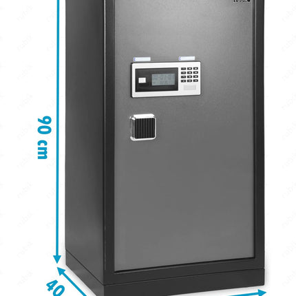 Rubik Digital Safe Box, Premium Build, Dual Security Locker 51kg (90x50x40cm) RBGX-83XTD Black/Grey