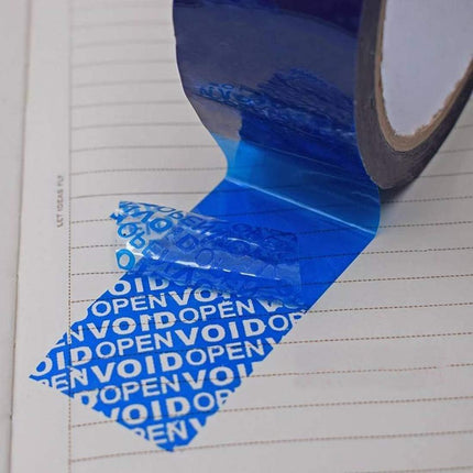 Blue Void Open Tape Tamper Evident, 50mm Width x 50m Length, Security Seals Transfer Tape