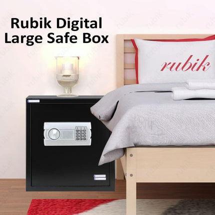 Rubik Medium Digital Safe Box with Keys, RB-40EGC (40x38x30cm)