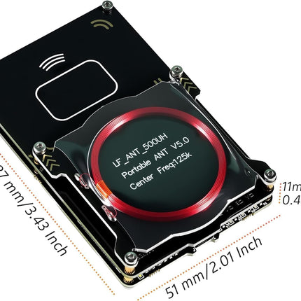 Proxmark3 Easy V3.0 DEV Kit RFID Card Reader and Decryptor with Integrated Antenna and 5 HF LF IC ID Cards