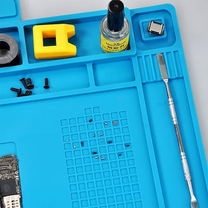 TE-603 Soldering Repair Mat 45x30cm - Silicone Heat Resistant BGA Workbench Desk Pad