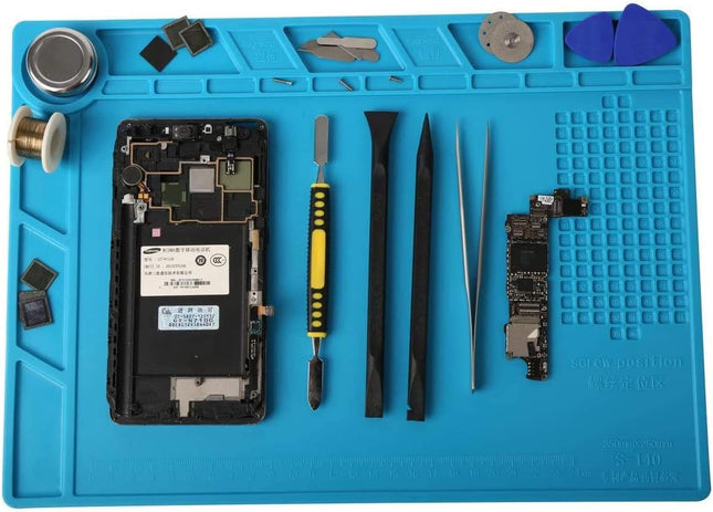 S-140 Silicone Repair Soldering Work Mat – Heat Resistant Magnetic Work Station Mat