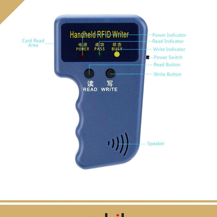 Rubik Professional Handheld RFID 125KHz ID Card Copier Reader Writer with 5 Writable Tags 5 Writable Cards