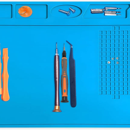 TE-502 Soldering Repair Mat 32.5x23cm - Silicone Heat Resistant Work Station Desk Pad