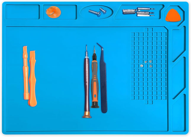 TE-502 Soldering Repair Mat 32.5x23cm - Silicone Heat Resistant Work Station Desk Pad