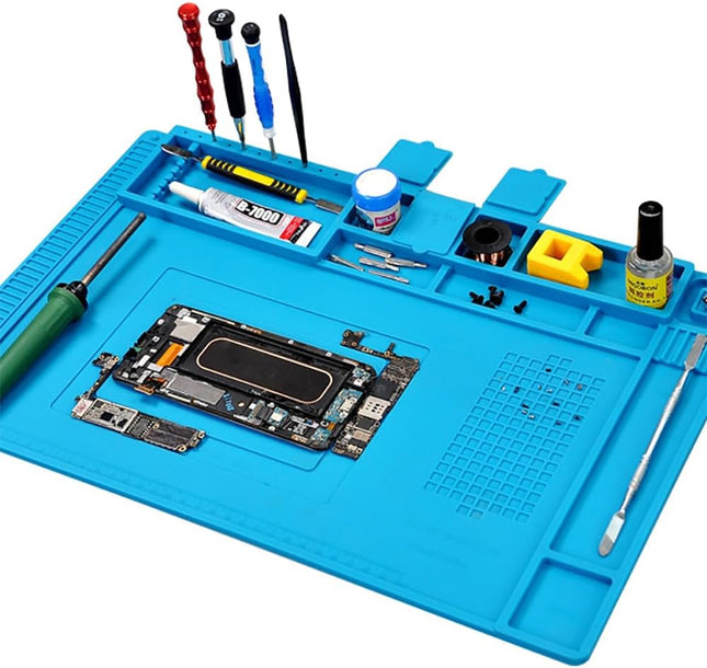 TE-603 Soldering Repair Mat 45x30cm - Silicone Heat Resistant BGA Workbench Desk Pad