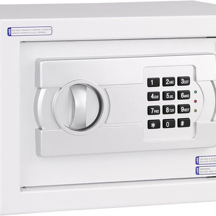 Rubik Small Digital Safe Box with Pin Code and Keys, RB20EG (20x31x20cm) White