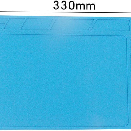 TE-609 Soldering Repair Mat 33x21cm - Silicone Heat Resistant Work Station Desk Pad