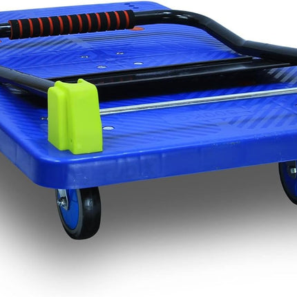 Rubik Flatbed Platform Trolley, 600kg Weight Capacity and 360 Degree Swivel Wheels, Foldable Push Hand Cart (X-Large, 110x65cm)