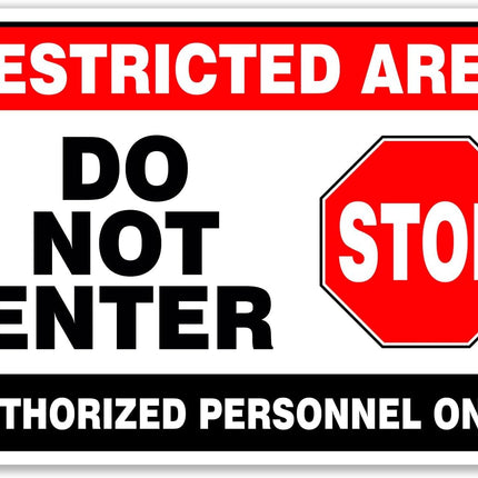 Acrylic Restricted Area Sign – Do Not Enter, Authorized Personnel Only | UV Protected Sign (10x7 inch)