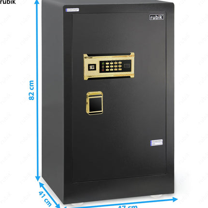 Rubik Digital Safe Box with Dual Lock (82x47x41cm) 80H-BG Black
